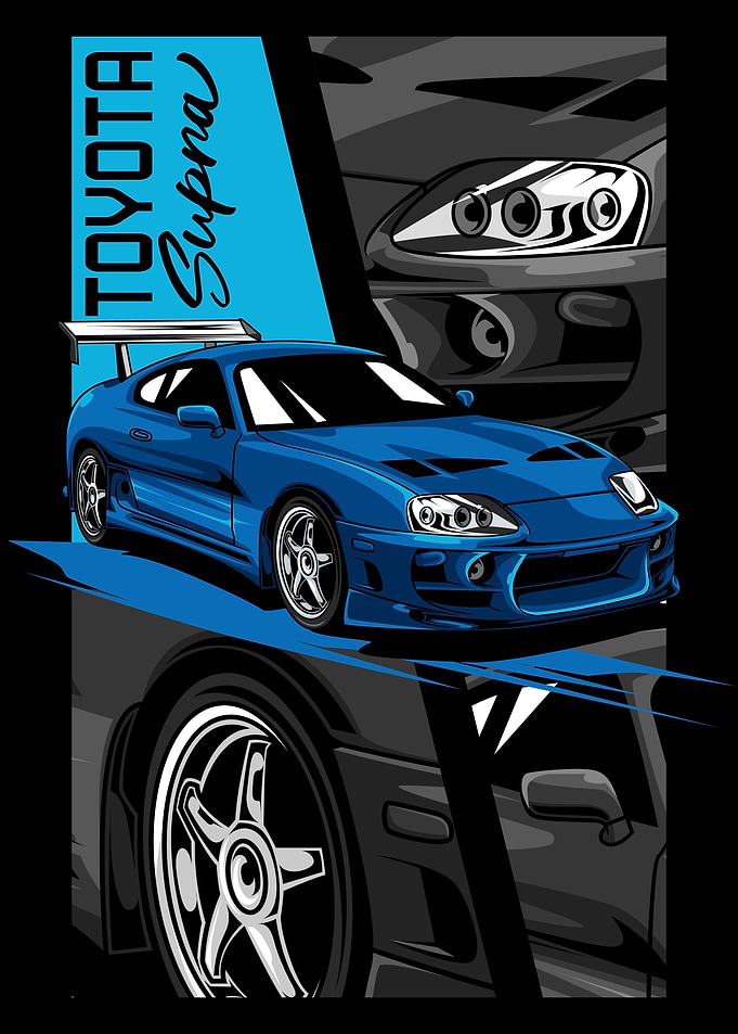 Blue Toyota Supra