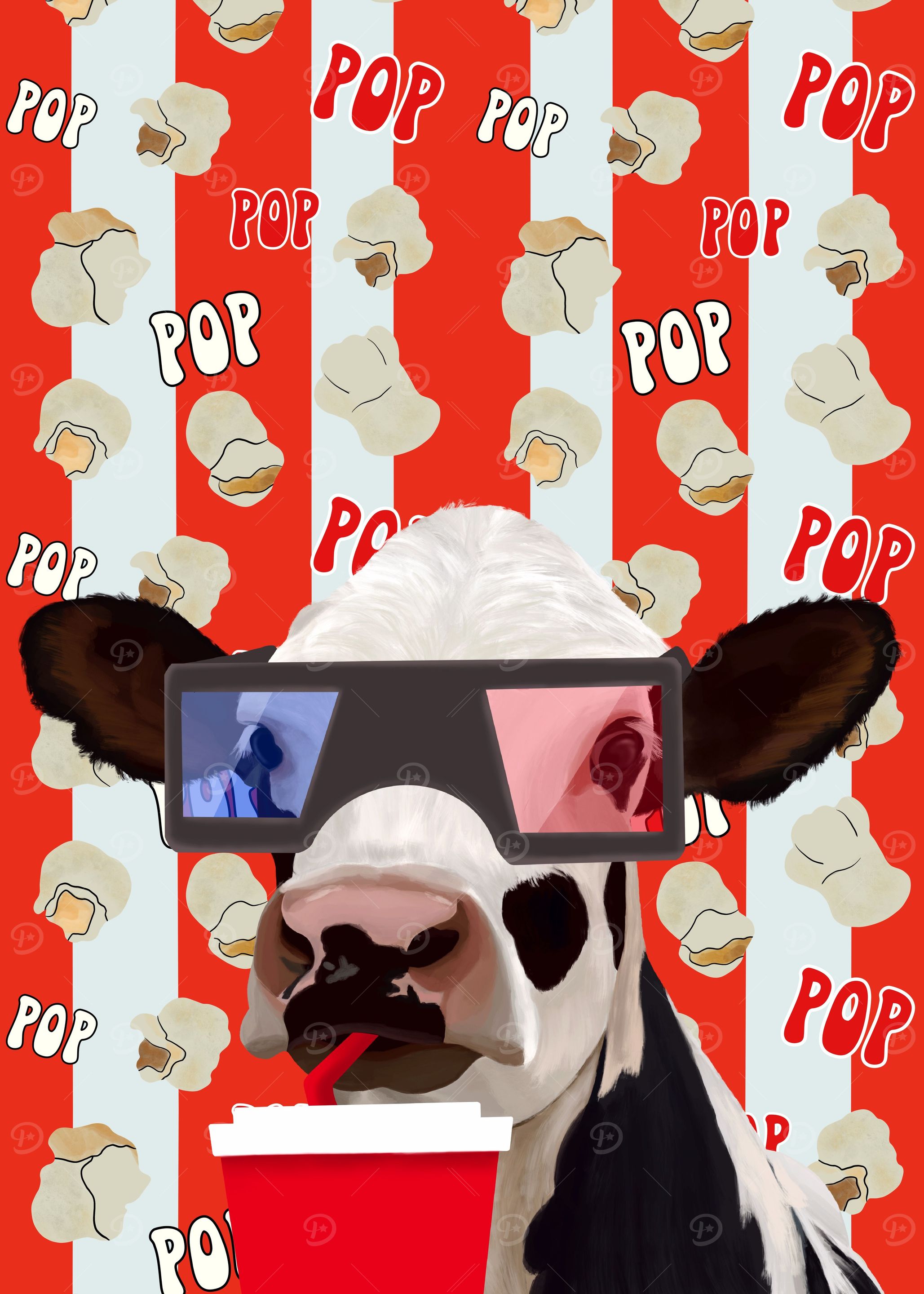 Retro Moovie Cow