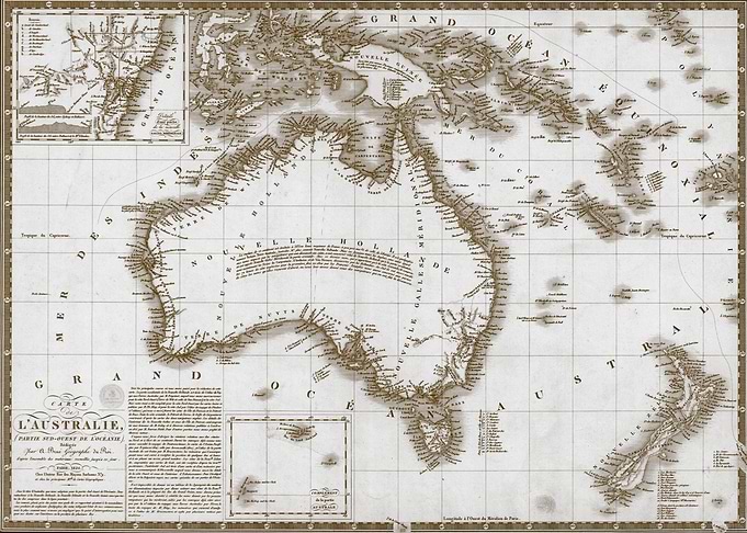 Australia vintage map