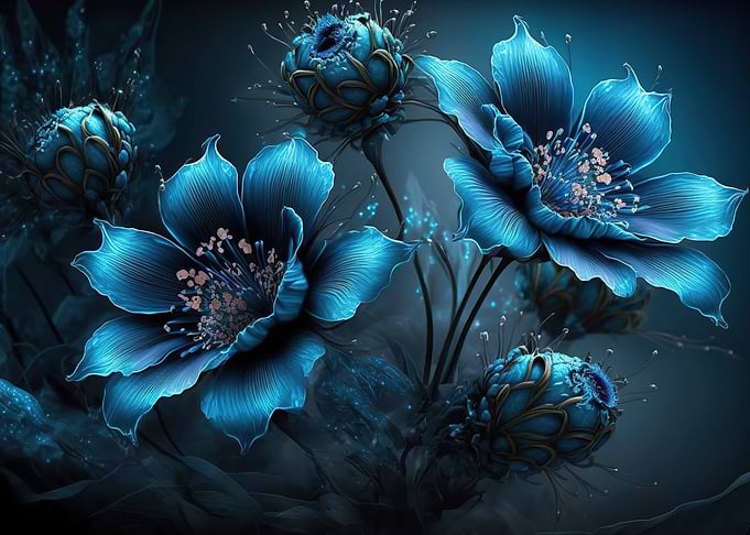 Blue flowers