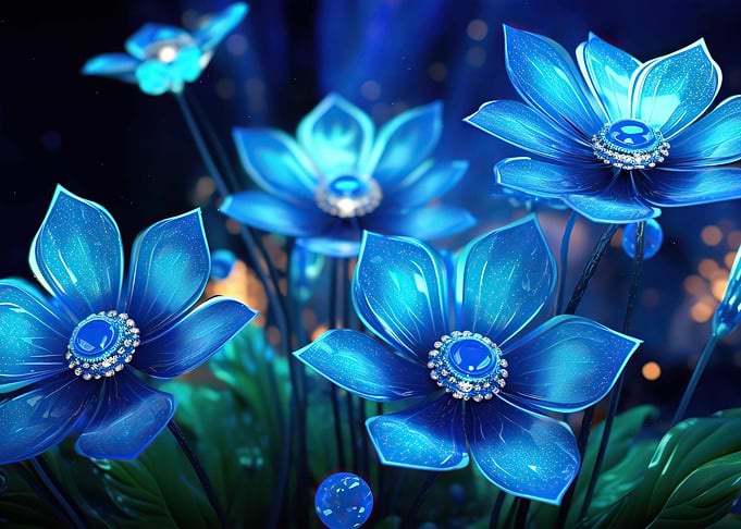 Blue flowers