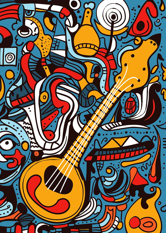 Abstract music doodle