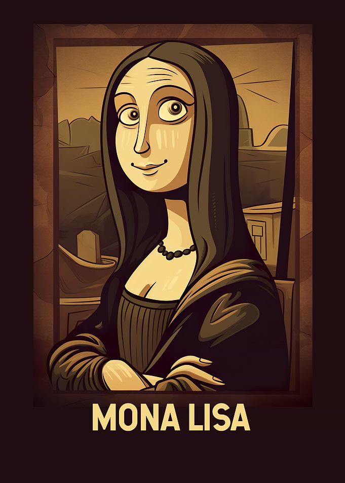Funny Mona Lisa Cartoon