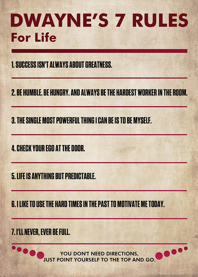 DWAYNES 7 RULES