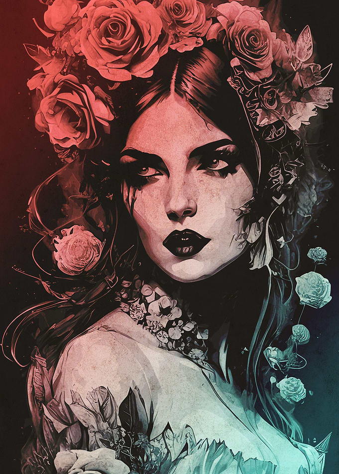 Vintage goth girl