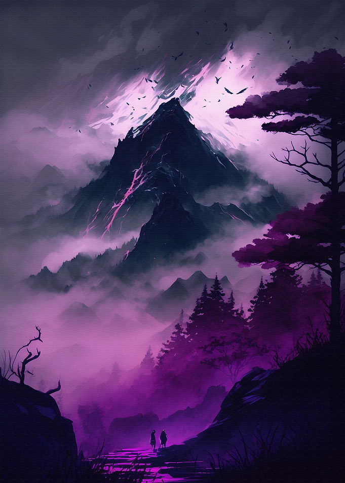 Purple mountain