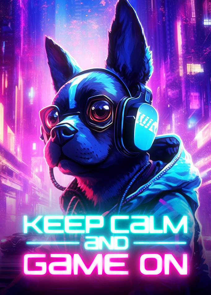 Dog Gaming Keep Calm