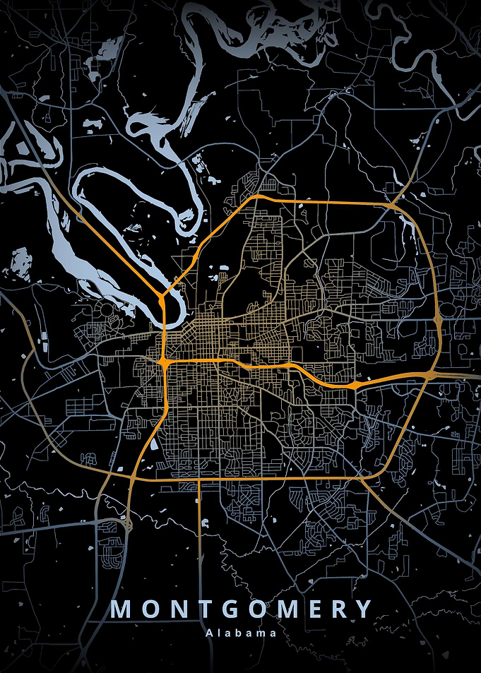 Montgomery Alabama Map
