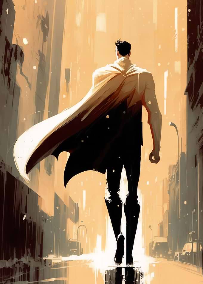 Walking superhero