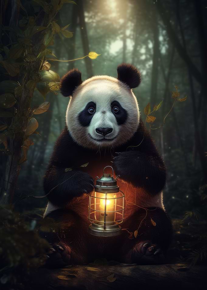Magical Panda Glowing Lamp