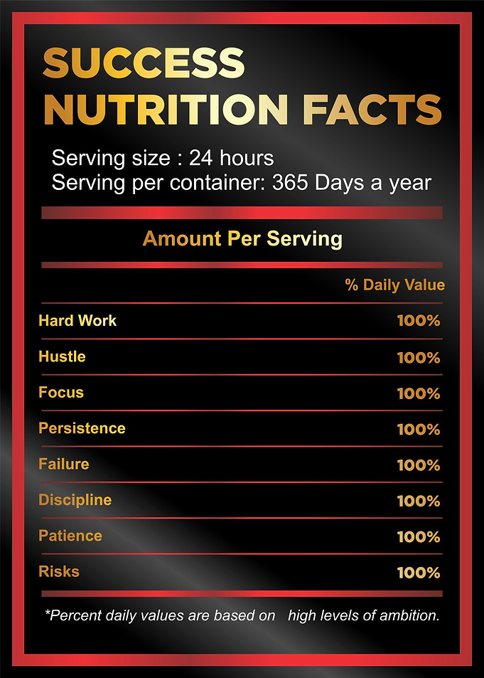 success nutrition facts