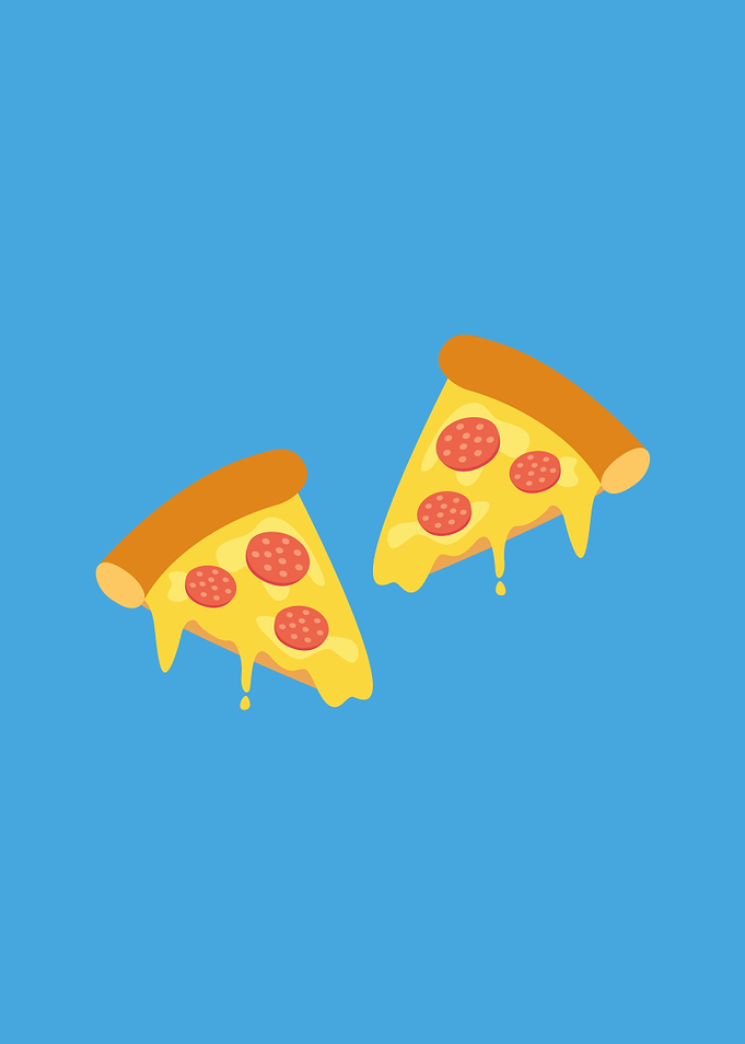 Pepperoni pizza slices
