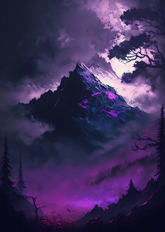 Purple mountain