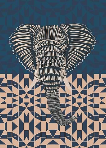 African Elephant Head