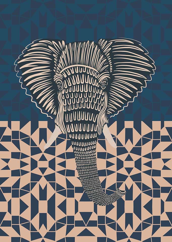 African Elephant Head