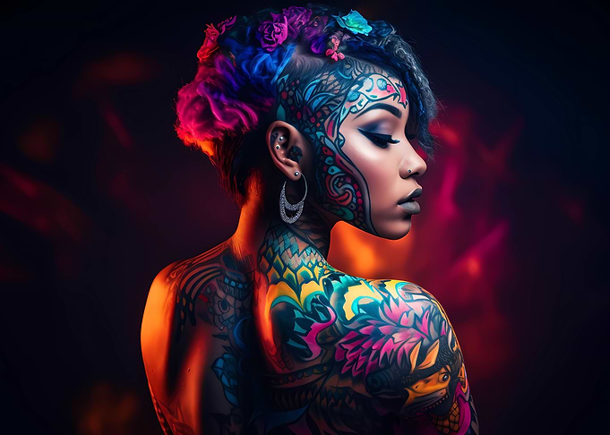 Vibrant latina model