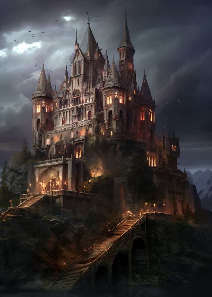 Medieval fantasy castle