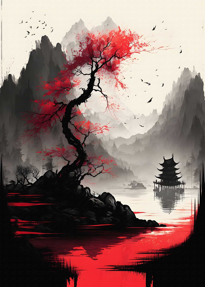 Watercolor Chinese style