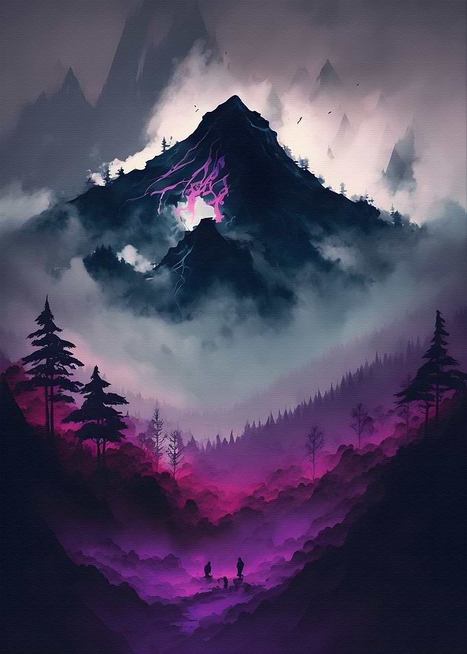 Purple mountain