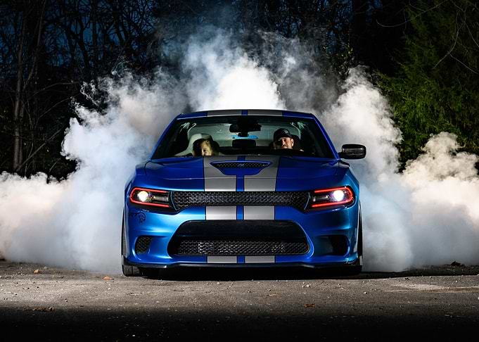 dodge hellcat burnout
