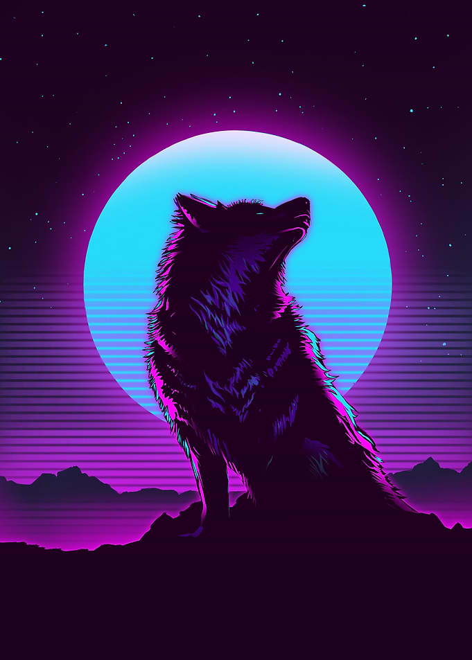 Retro Wolf
