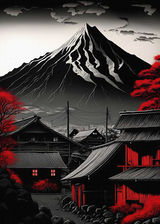 Japanese mountain scene