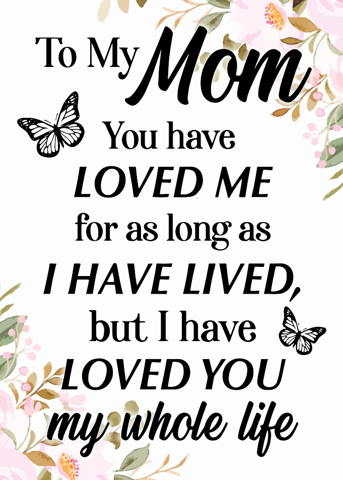 To My Mom Gift
