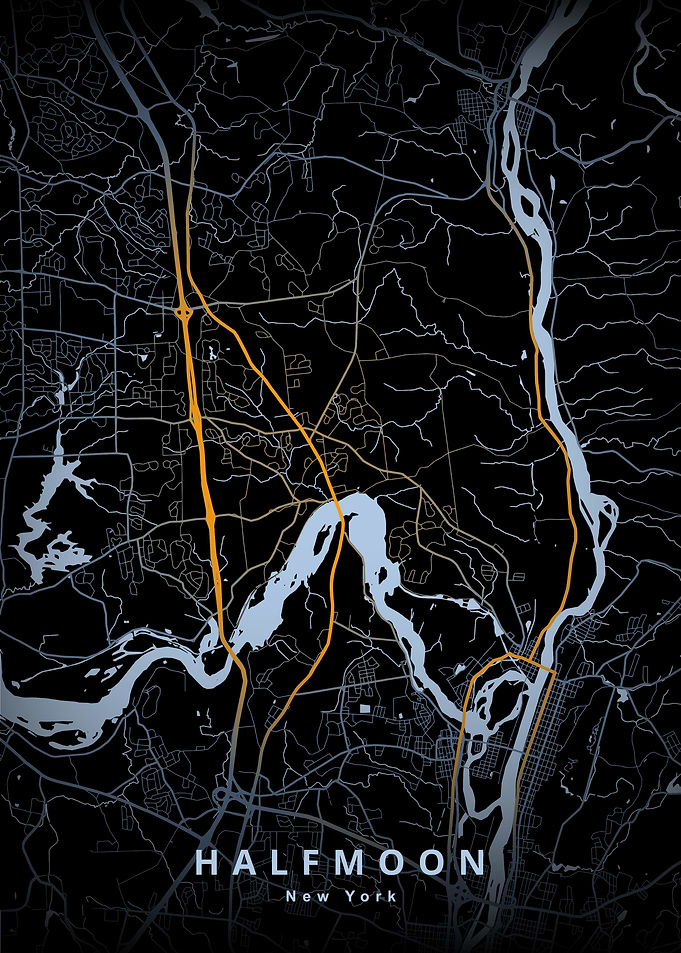 Halfmoon NY Map