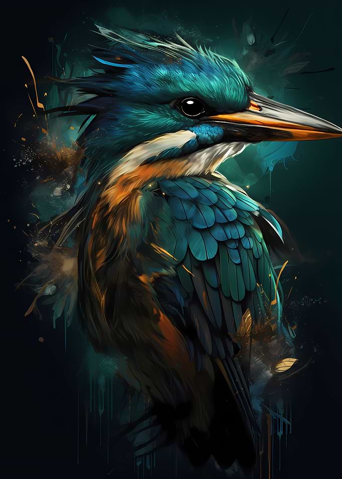 Kingfisher Bird Illusory