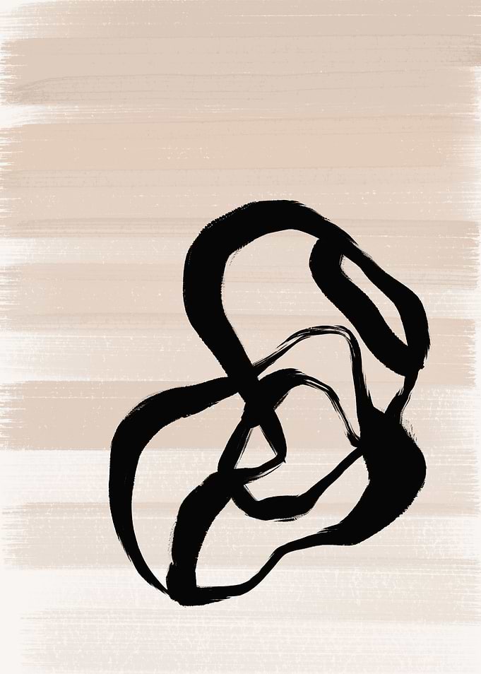 Abstract Art Black Circles