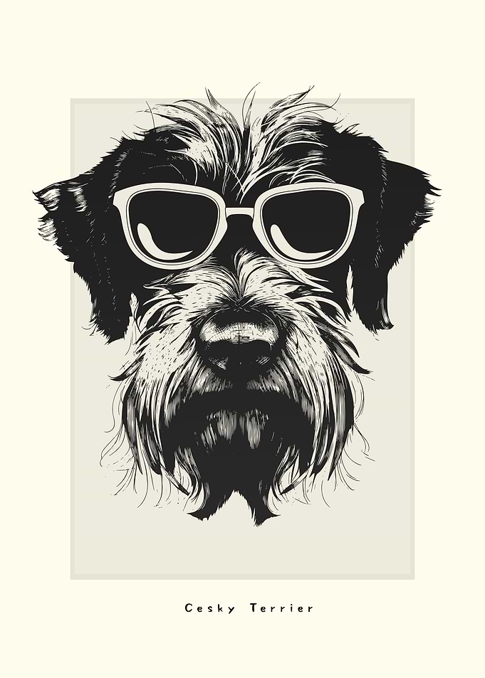 Cesky Terrier Illustration