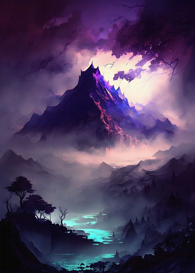 Purple mountain