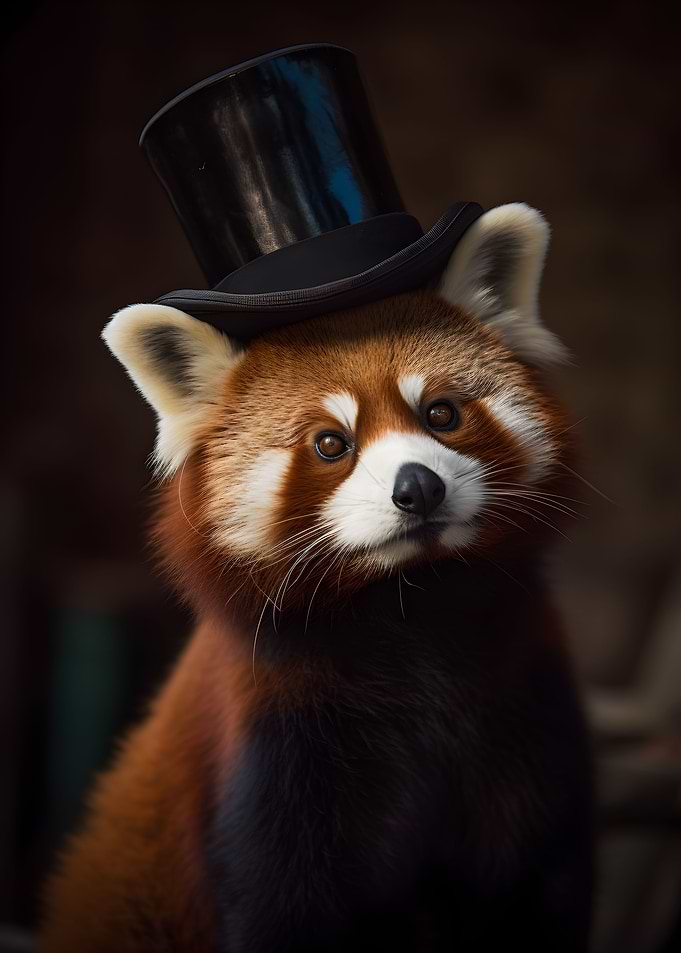 Red Panda with top Hat
