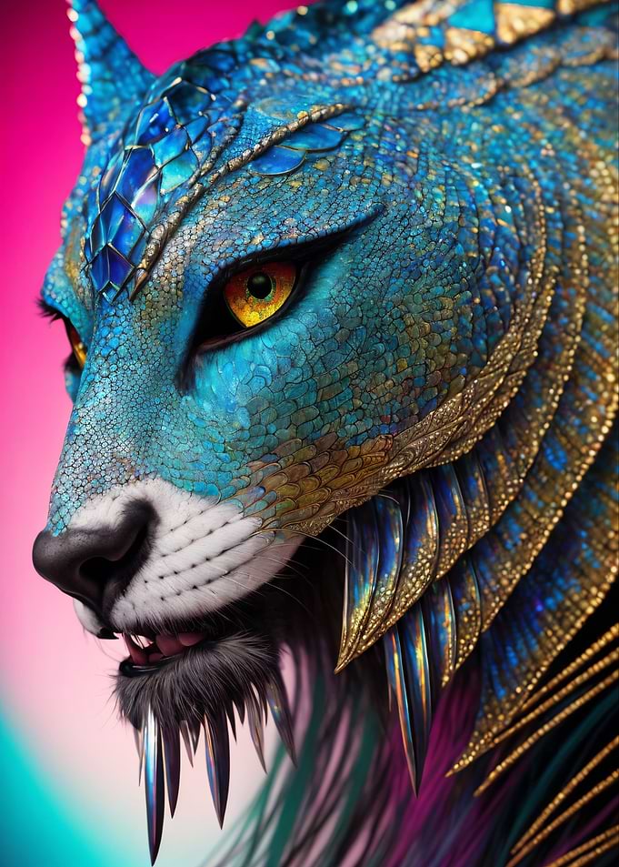Fantasy Cat Like Dragons