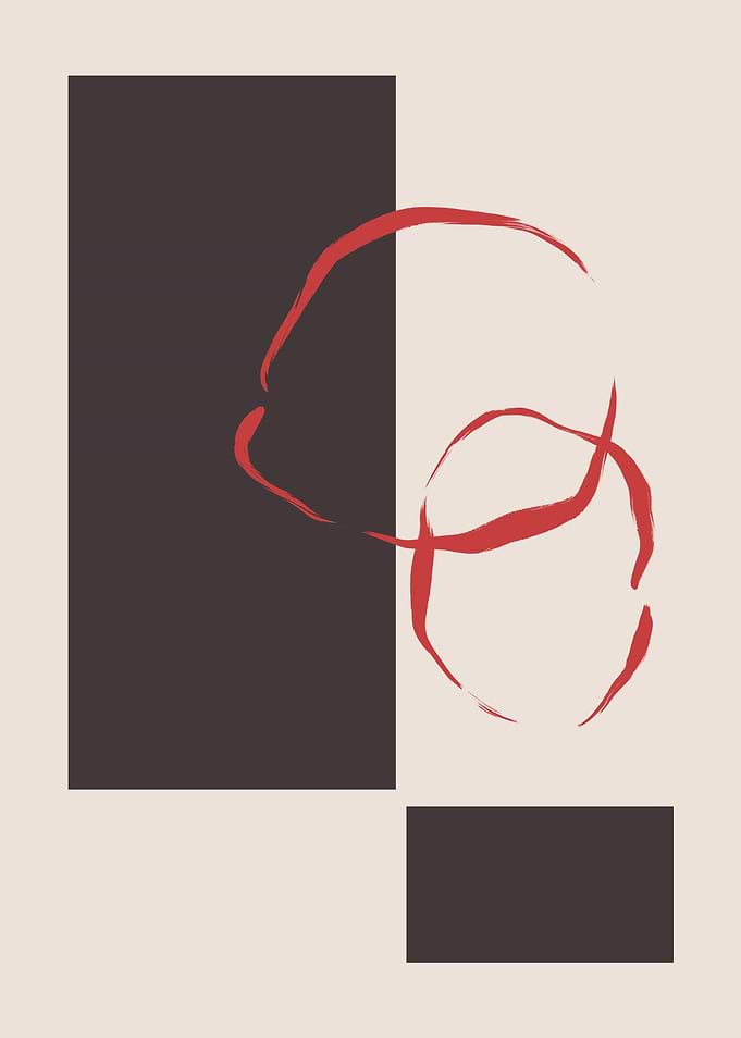 Abstract Rectangles Circle