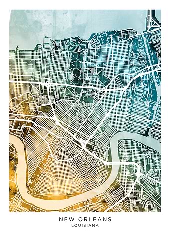 New Orleans Louisiana Map