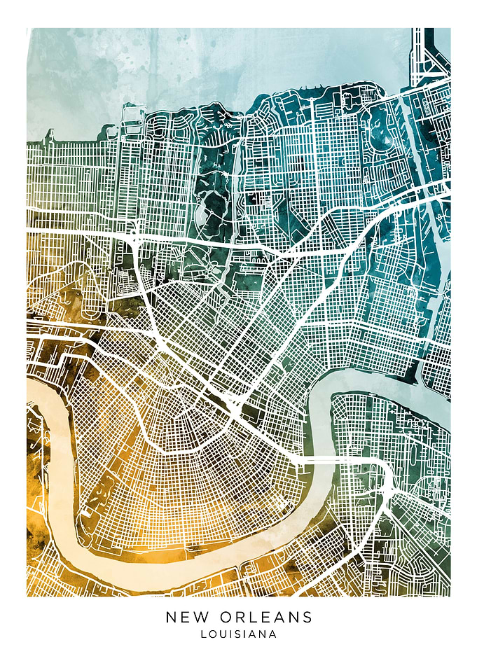 New Orleans Louisiana Map