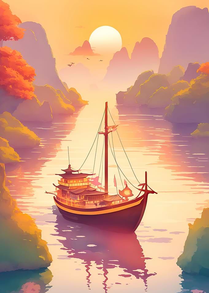 Asia Sunset Serenade