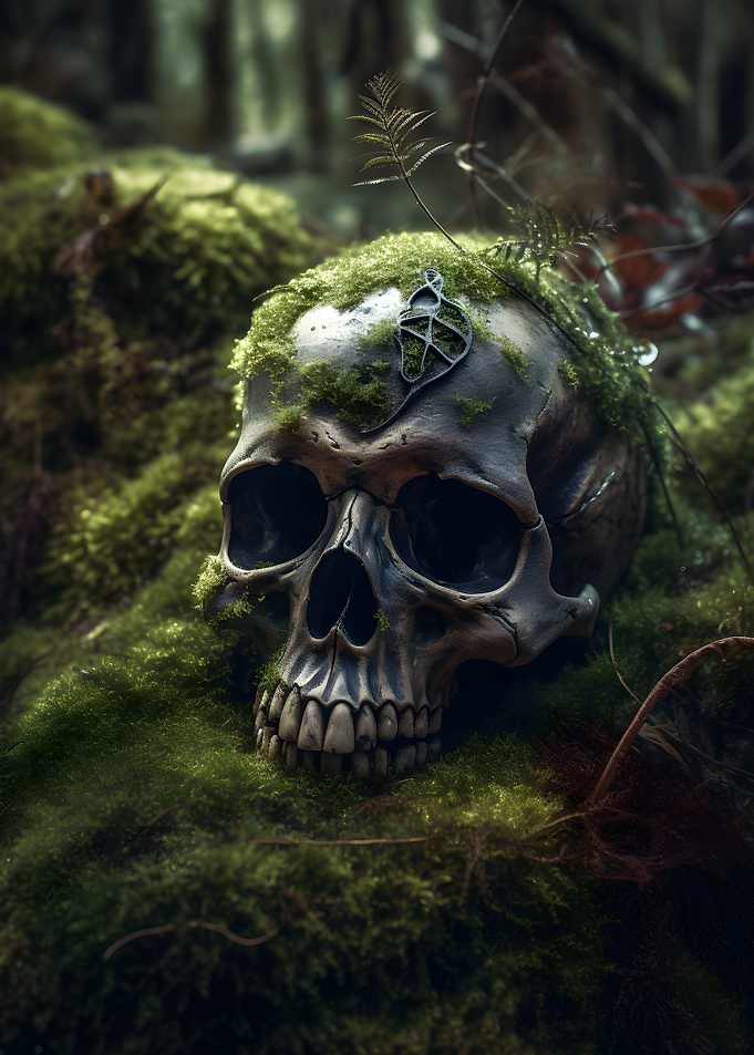 Skull In The Forest