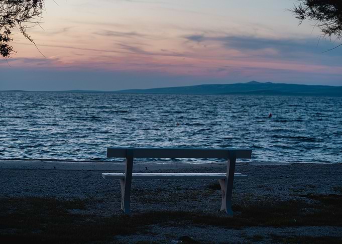 Bench on the sea