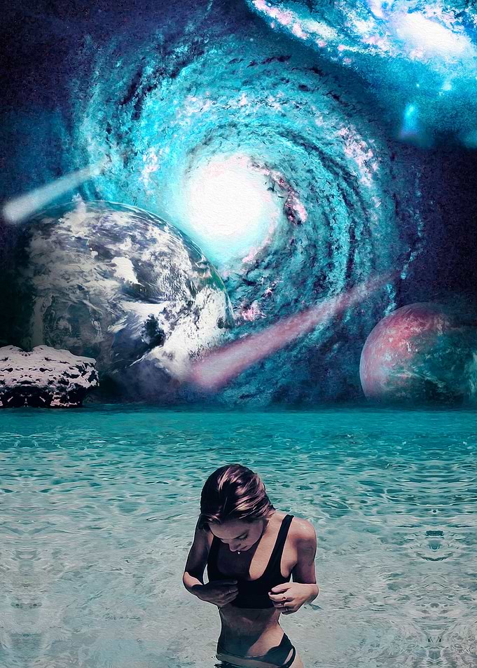 Swirling Space Girl