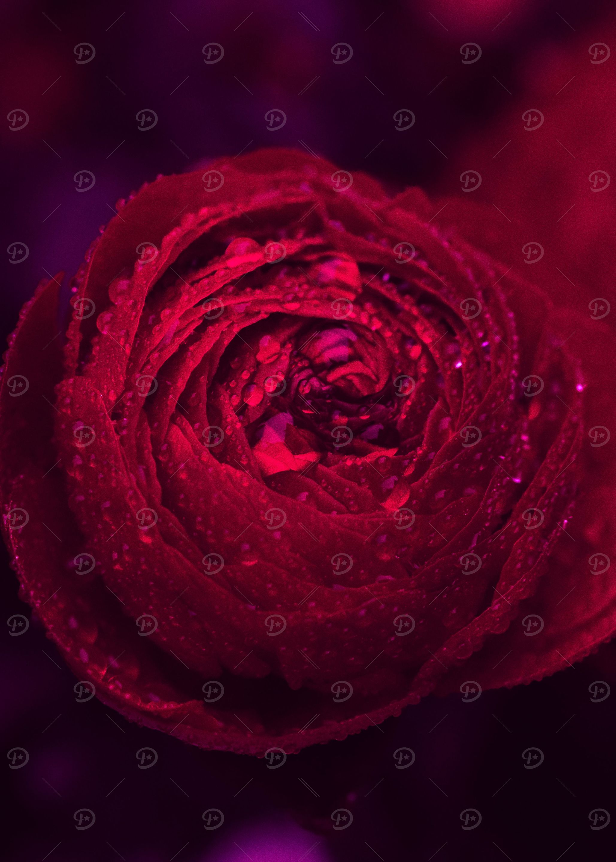 Rose in Rain