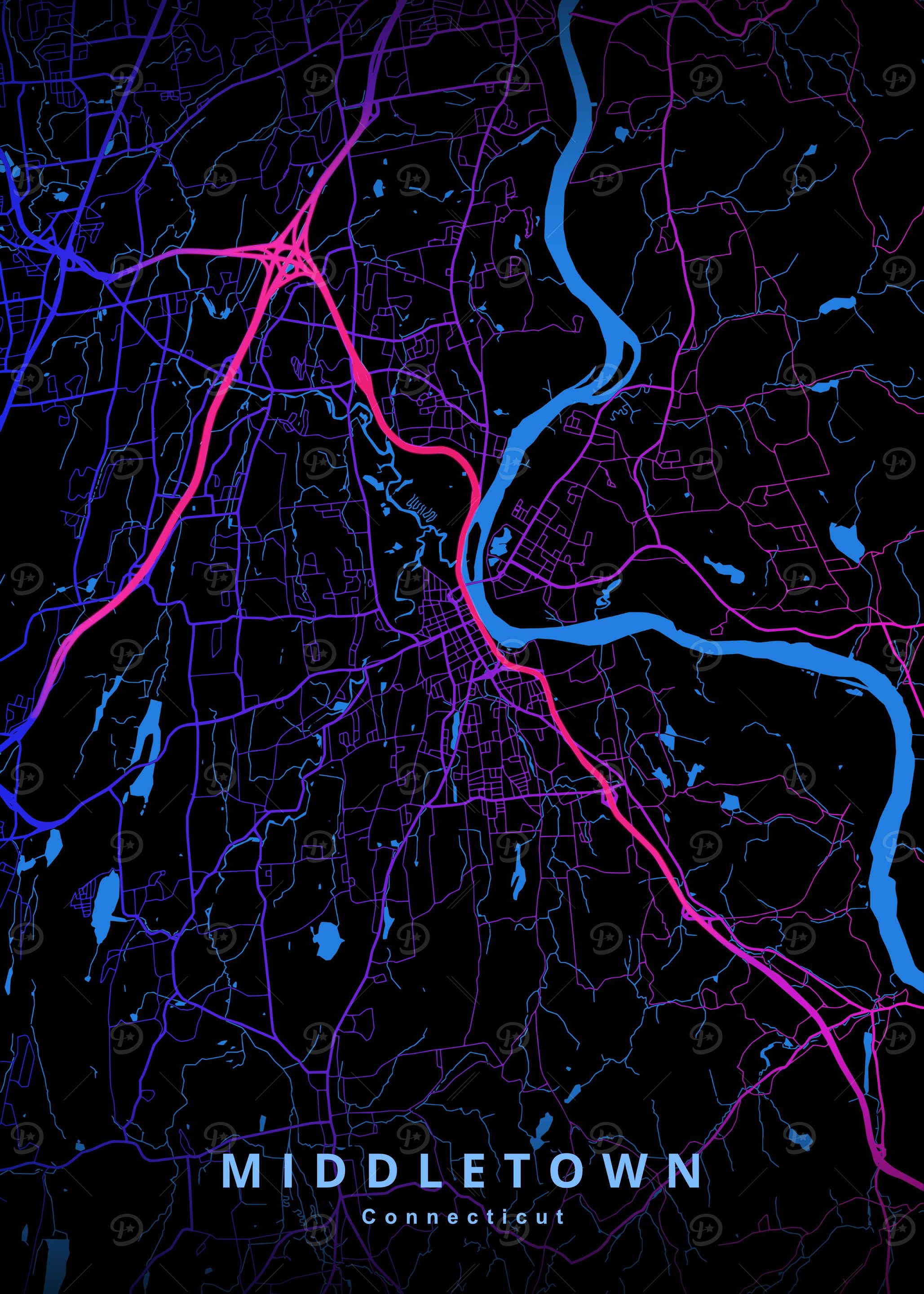 Middletown CT Map