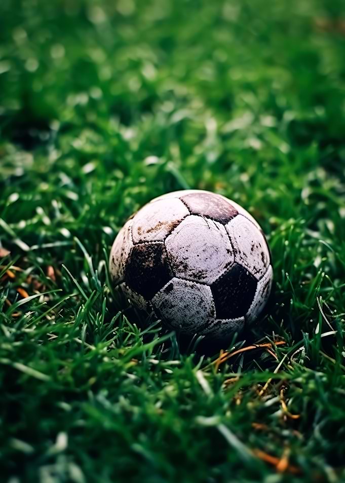 Soccer ball in grass