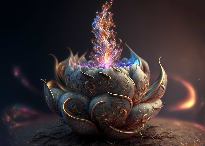 Magical cosmic lotus