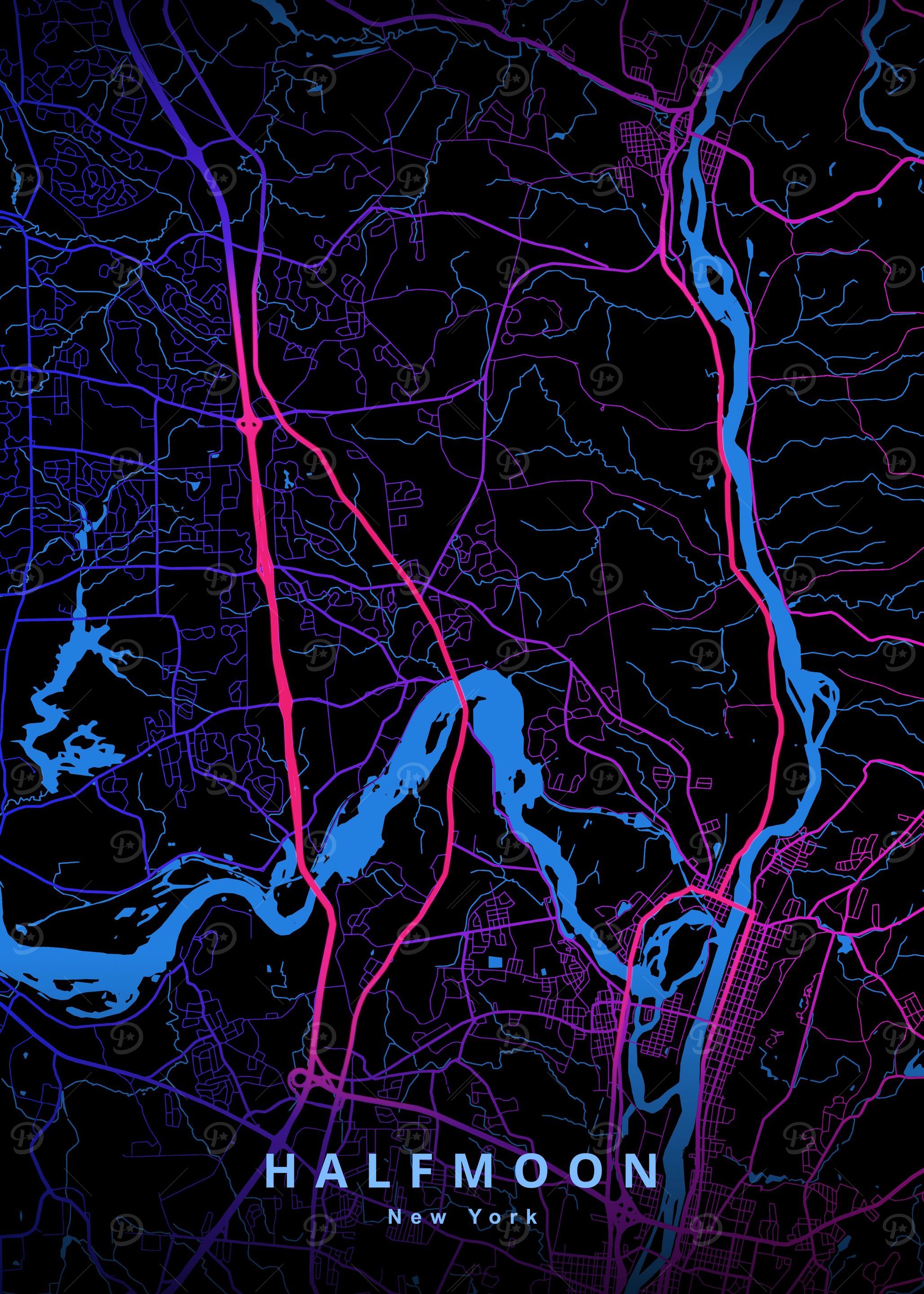 Halfmoon NY Map