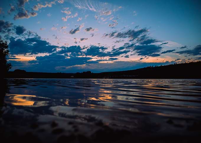 Sunset on the lake
