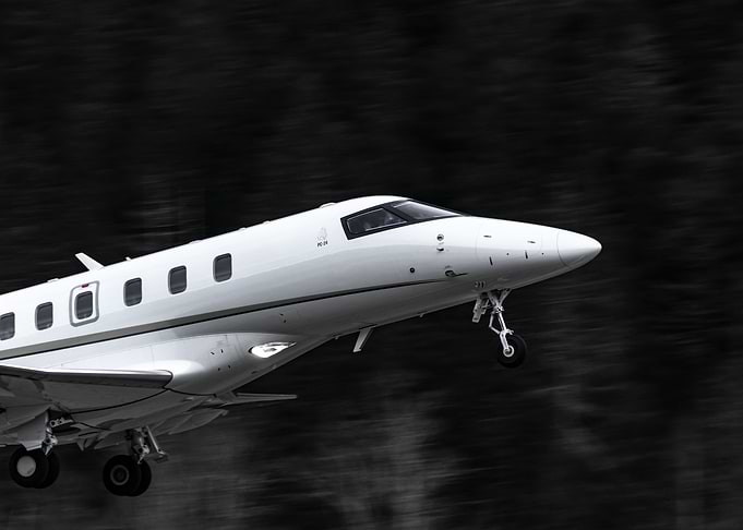 PC24 mountain takeoff