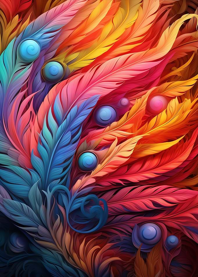 Neon Feathers
