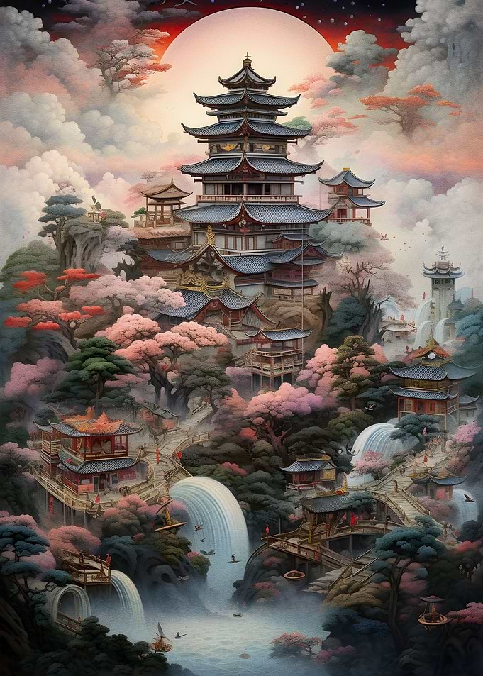 fantasy forest in japan